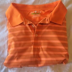 David Taylor Pro Golf Short Sleeve 3XL Orange Polo
